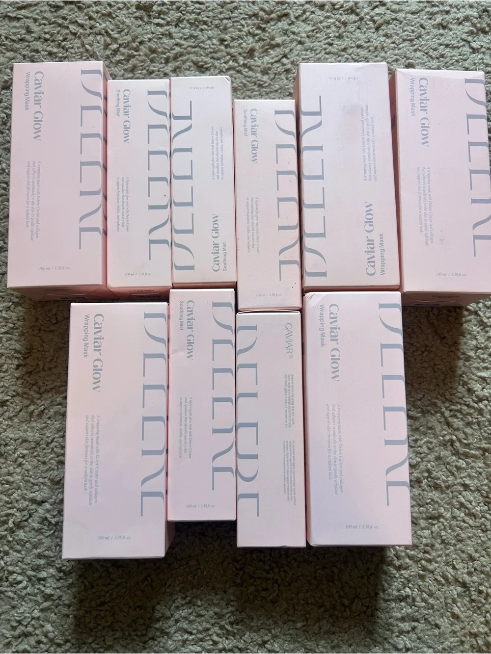 Caviar Glow Packaging - Soft Pink Skincare Boxes